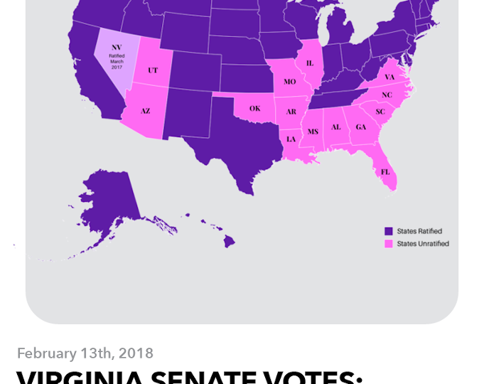 February 13, 2018: Virginia Senate Votes NO on Equality for Women