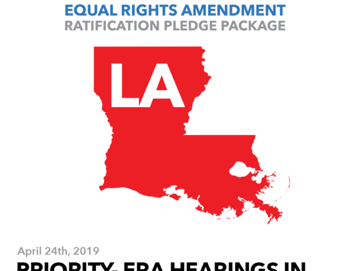 April 24, 2019: PRIORITY- ERA Hearings in Louisiana This Wednesday Morning at 10am; CALL NOW