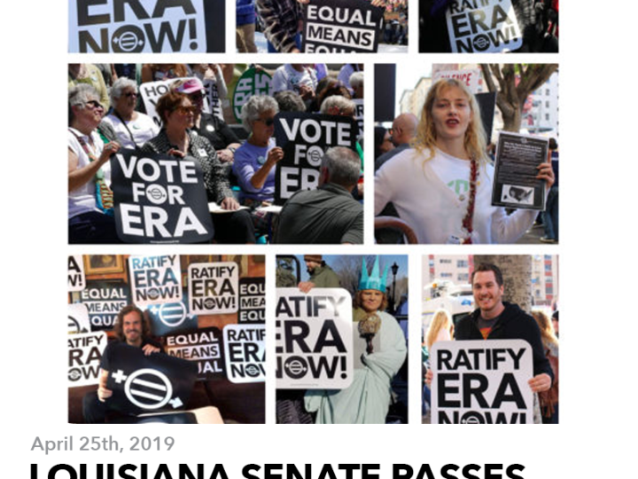 April 25, 2019: Louisiana Senate Passes ERA Out of Committee! Now onto a vote…