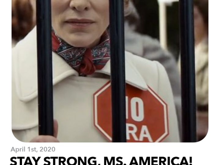 April 1, 2020: Stay Strong, Ms. America!