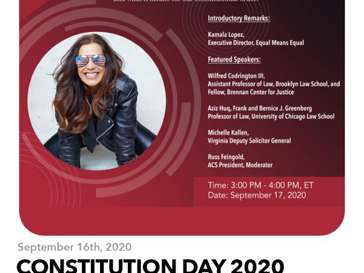 September 16, 2020: Constitution Day 2020 – ERA