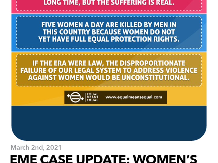 March 2, 2021: EME Case Update: Women’s Forum Files Brief Against It’s Own Equality