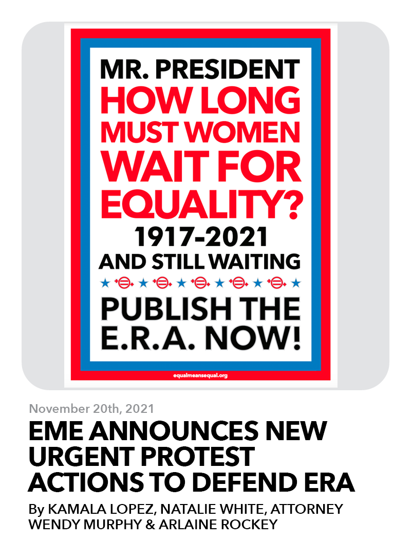 November 20, 2021: EME Announces New Urgent Protest Actions to Defend ERA