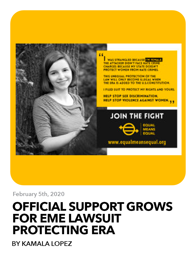 February 5, 2020: Official Support Grows for EME Lawsuit Protecting ERA Ratification