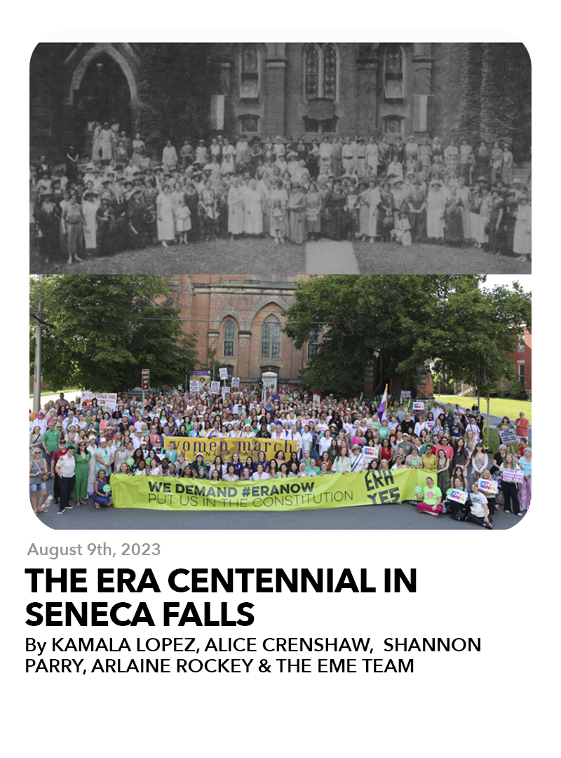 August 9, 2023: Update on the ERA Centennial in Seneca Falls, the upcoming ERA Arts Show and Court Cases