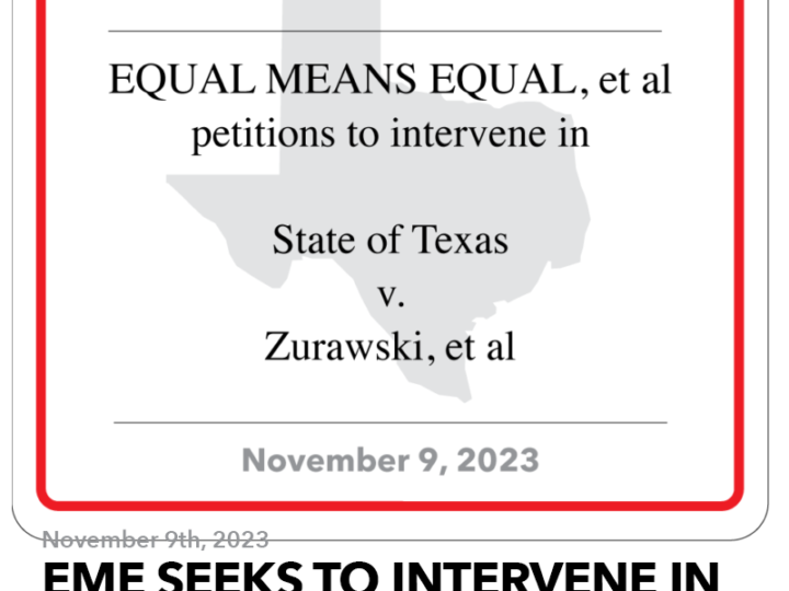 November 9, 2023: EME Seeks To Intervene in Texas Case – Calling All Angels