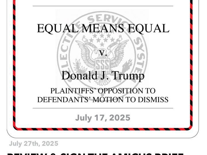 REVIEW & SIGN THE AMICUS BRIEF and Read EQUAL MEANS EQUAL’s Opposition Brief